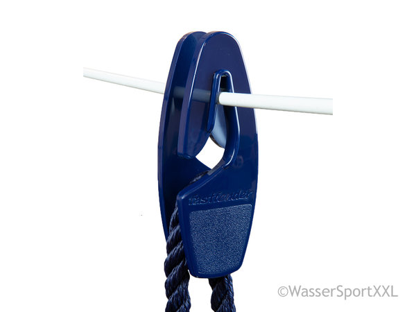 Fastfender Fenderhaken Farbe blau Tauwerk 6-10mm für Relingsdraht VPE=2Stück