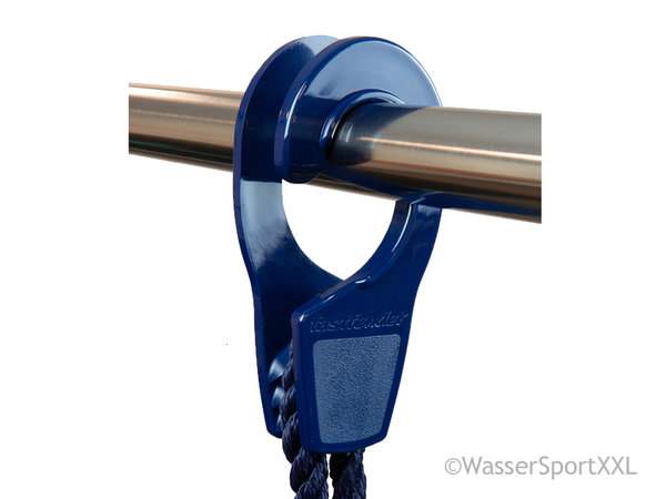 Fastfender Fenderhaken Farbe blau Tauwerk 6-10mm für 32 Relingsrohr VPE=2Stück